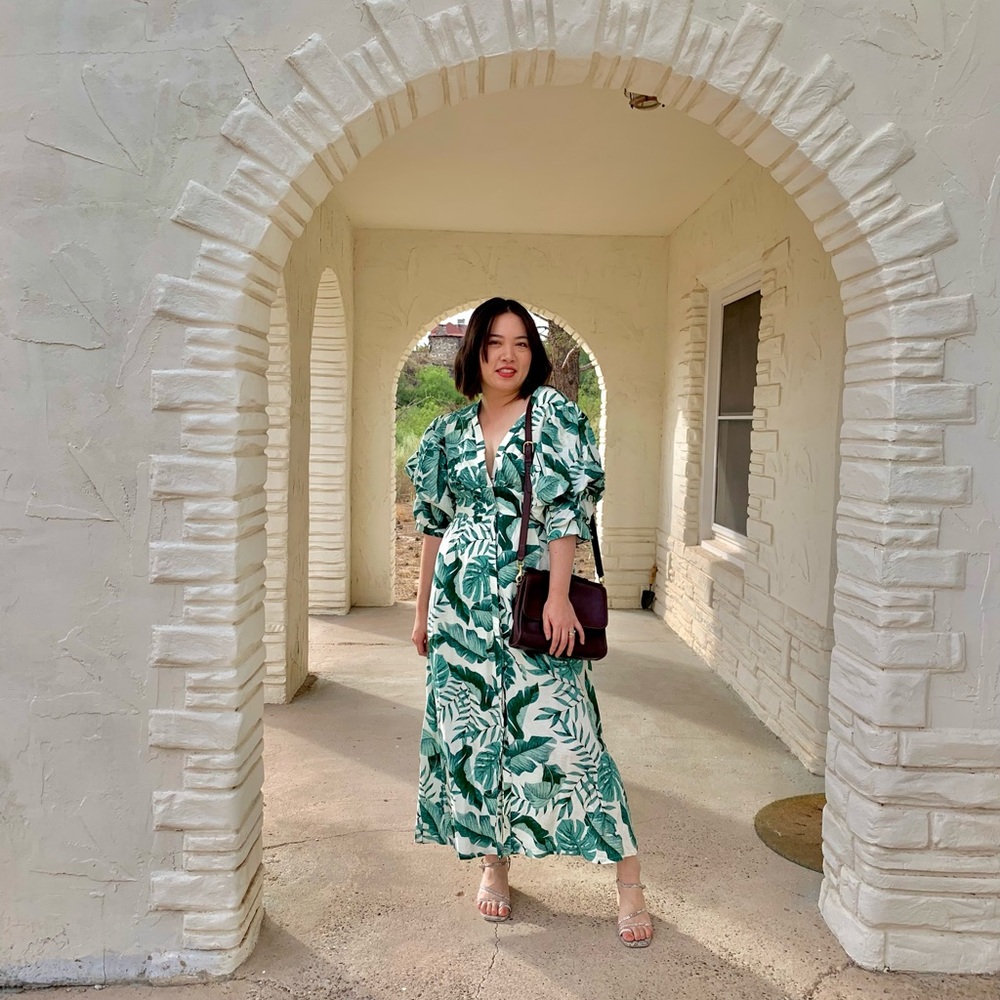 H&M Johanna Ortiz palm leaf dress